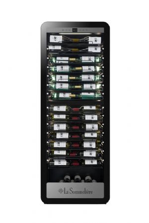 Cave  vins controlable  distance double zone 1 porte vitre - 184 bouteilles