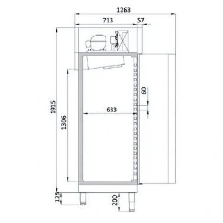 Armoire pâtissière positive 409 L avec 3 clayettes 600x400 - Docriluc - APR-55