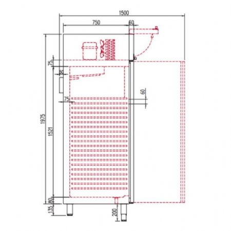 Armoire pâtissière positive 645 L avec 20 jeux de glissières - Coreco - APR-750
