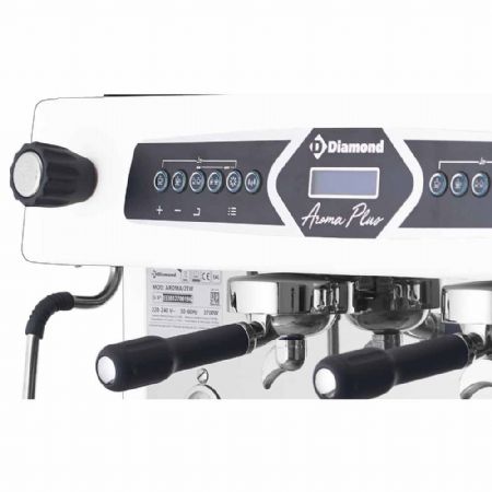 Machine à café professionnelle automatique avec écran 2 groupes 3.7 kW Monophasé - Diamond - AROMA/2EW