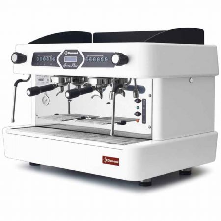 Distributeur à café professionnel automatique 2 groupes avec écran - Blanc - Diamond - AROMA/2EW Distributeur à café professionnel automatique 2 groupes avec écran - Blanc - Diamond - AROMA/2EW