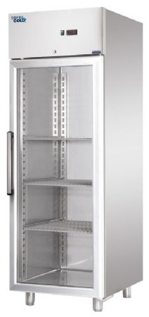 Armoire réfrigérée professionnelle positive 1 porte vitrée inox 549 L - Sofraca - AT700PV-2