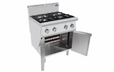 Fourneau gaz monté sur meuble gamme 700 équipé de 4 brûleurs puissants