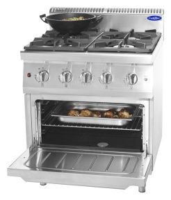 Fourneau profondeur 700 sur four Gaz propane 4 feux 36 kW - Atosa - AT7G4BO-2