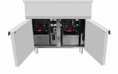 Friteuse gaz installée sur meuble gamme 700 1 cuve