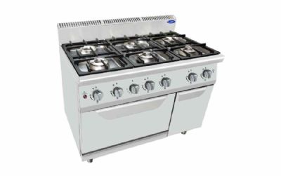 Fourneau gaz avec four intégré gamme 700 et 4 brûleurs puissants Fourneau gaz avec four intégré gamme 700 et 4 brûleurs puissants