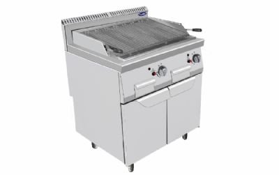 Grill gaz mont� sur meuble gamme 700 avec r�glages en face avant