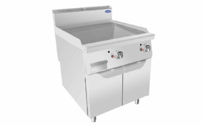 Plaque à snacker gaz installée sur meuble bas gamme 700 Plaque à snacker gaz installée sur meuble bas gamme 700