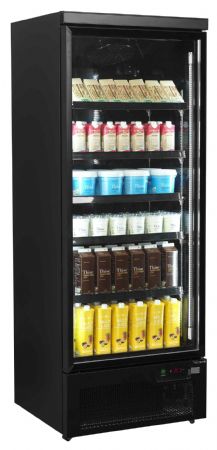Réfrigérateur vitré 1 porte vitrée noir 459 L -1 à +10 °C - Tefcold - Atom Maxi C1DBB