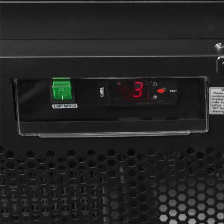 Réfrigérateur vitré 1 porte vitrée noir 459 L -1 à +10 °C - Tefcold - Atom Maxi C1DBB