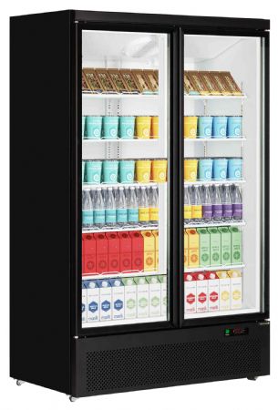 Réfrigérateur vitré blanche 2 portes vitrées positive - Tefcold - Atom Maxi C2DB