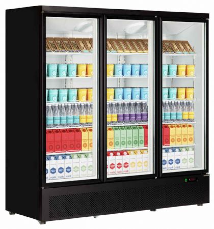 Réfrigérateur vitré 3 portes vitrées positive Blanche - Tefcold - Atom Maxi C3DB