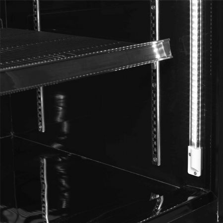 Vitrine murale négative de supermarché Noire 1 porte - Tefcold - Atom Maxi F1DBB