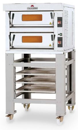 Four à pizzas professionnel électrique Triphasé 2 chambres 12 pizzas - Furnotel - B205DI Four à pizzas professionnel électrique Triphasé 2 chambres 12 pizzas - Furnotel - B205DI