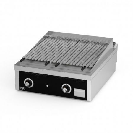 Plaque barbecue de table professionnelle  gaz 24,6 kW - 800x930x410 mm