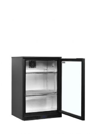 Arrire de bar rfrigr professionnel porte vitre 128 L +2/+10 C - 600x520x900 mm