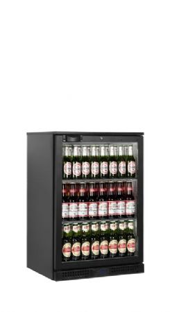 Arrire de bar rfrigr professionnel porte vitre 128 L +2/+10 C - 600x520x900 mm