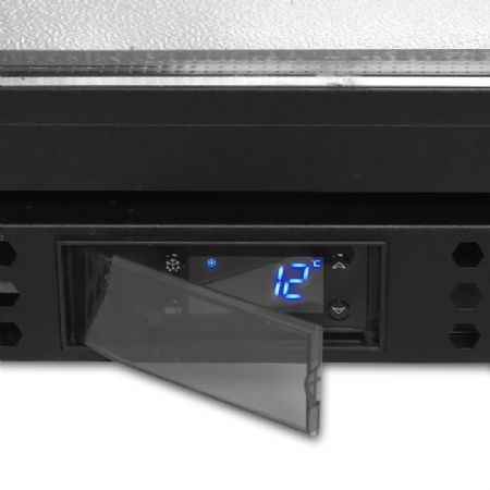 Arrire de bar rfrigr professionnel porte vitre 128 L +2/+10 C - 600x520x900 mm