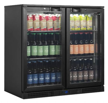 Arrière bar positif à basse consommation avec 2 portes vitrées - Tefcold - BA21H