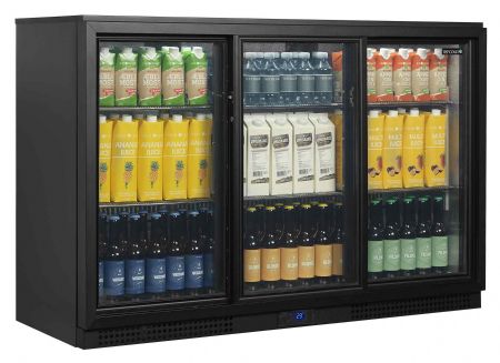 Arrière bar de 3 portes vitrées coulissantes positif - Tefcold - BA31S-3