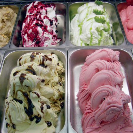 Conservateur de crme glace  4-8 gots blanc