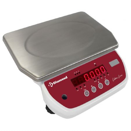 Balance électronique inox, 15 kg x 2 g, plateau 300x210 mm, IP67 - Diamond Promo - BAL/15-2