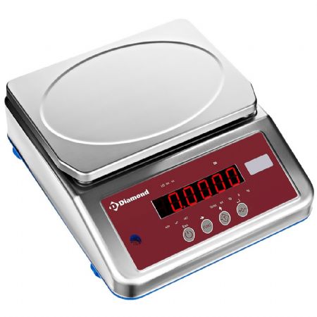 Balance électronique inox, 8 kg x 0,5 g, IP68, plateau 245x180 mm - Diamond Promo - BAL68/8-05