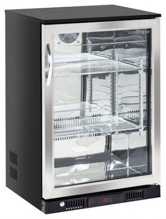 Arrière-bar réfrigéré 1 porte vitrée à charnières 138 L +1/+10°C - Coolhead - BBA 148