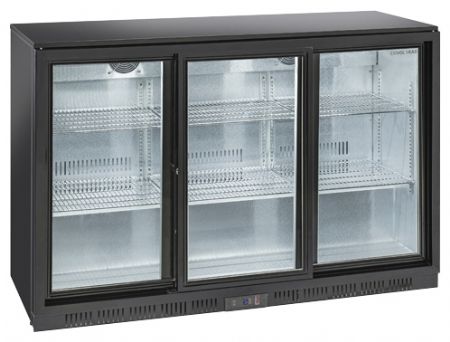 Arrière-bar réfrigéré 3 portes coulissantes vitrées 320 L +1/+10°C - Coolhead - BBC 330S
