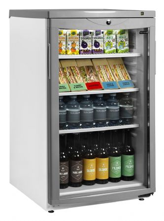 Réfrigérateur à boissons Blanche 1 porte vitrée positive - Tefcold - BC145 W/FAN
