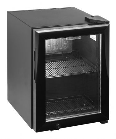 Réfrigérateur table top noir 1 porte vitrée positif - Tefcold - BC30
