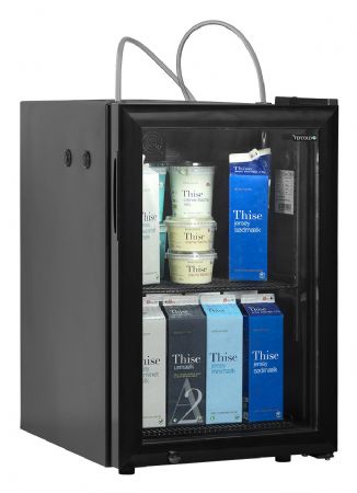 Réfrigérateur de lait noir 1 porte vitrée positif - Tefcold - BC60 MC