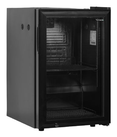 Réfrigérateur de lait noir 1 porte vitrée positif - Tefcold - BC60 MC