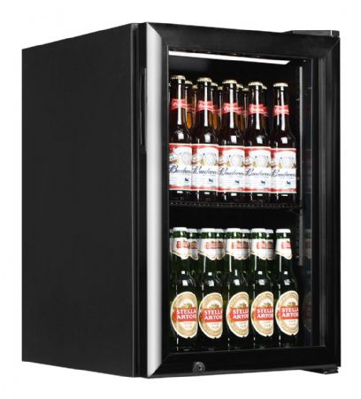 Réfrigérateur table top noir 1 porte vitrée positif - Tefcold - BC60