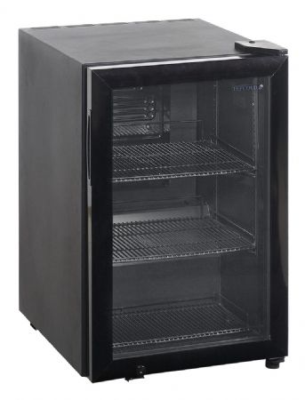 Réfrigérateur table top noir 1 porte vitrée positif - Tefcold - BC60