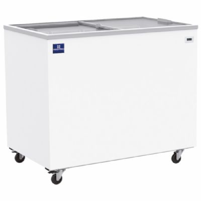 Bahut de congélation blanc vitré coulissant capacité 258 L température -18/-24°C Bahut de congélation blanc vitré coulissant capacité 258 L température -18/-24°C