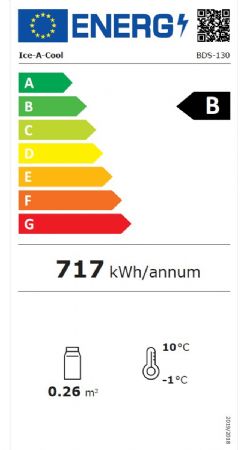 Arrière Bar 1 porte battante inox 130 L positif - Atosa - BDS-130