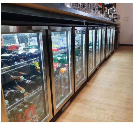 Arrière Bar 2 portes battantes inox 220 L positif - Atosa - BDS-210
