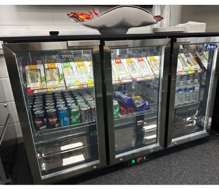 Arrière Bar 3 portes battantes inox 320 L positif - Atosa - BDS-310
