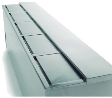 Refroidisseur à bouteilles et cannettes inox avec 3 portes coulissantes - 420 litres