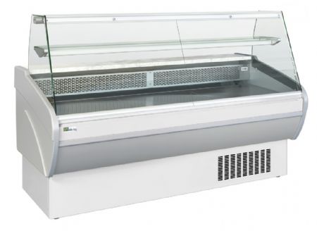 Comptoir de prsentation rfrigre avec vitre droite +3 / +6C - longueur 2000 mm