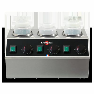 Chauffe sauce triple inox professionnel capacité 3 bottes 60 cl - 397x224x200 mm Chauffe sauce triple inox professionnel capacité 3 bottes 60 cl - 397x224x200 mm
