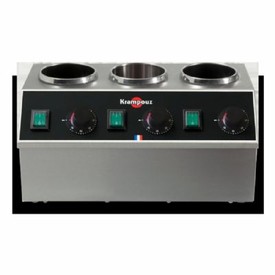 Chauffe sauce triple inox professionnel capacit 3 bottes 60 cl - 397x224x200 mm