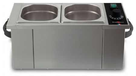Bain-marie professionnel électrique à eau 2 bacs GN 1/6 800 W - Krampouz - BECIF2OA00