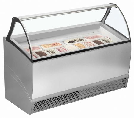 Vitrine réfrigérée de glacier ventilée 13 bacs -20 à -14 °C - Tefcold - BERMUDA RV13