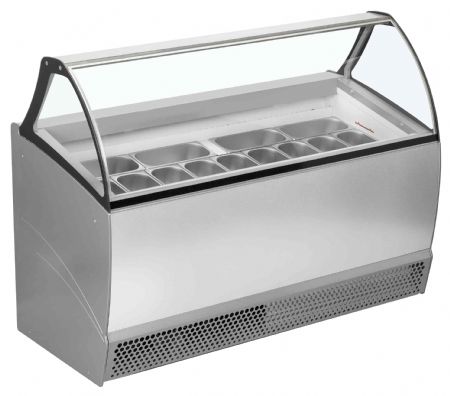 Vitrine réfrigérée de glacier ventilée 13 bacs -20 à -14 °C - Tefcold - BERMUDA RV13