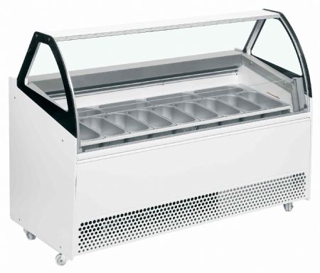 Vitrine réfrigérée de glacier ventilée 10 bacs de -16 à -10 °C - Tefcold - BERMUDA VIEW RV13