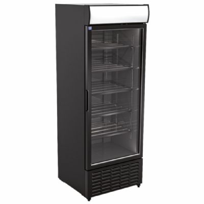 Armoire réfrigérée verticale noire 1 porte vitrée température +1/+9°C Armoire réfrigérée verticale noire 1 porte vitrée température +1/+9°C