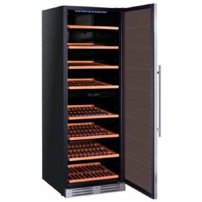 Présentoir réfrigéré pour vins 2 zones de froid température +5/+10°C et 151 bouteilles Présentoir réfrigéré pour vins 2 zones de froid température +5/+10°C et 151 bouteilles