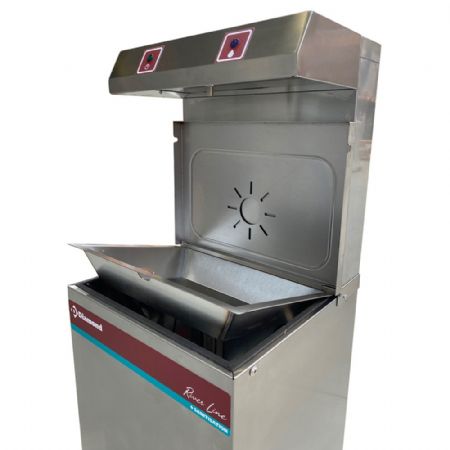 Fontaine à Eau à pédale inox 150 L/h 400x385x1400 mm - Diamond Promo - BFX-1R/15-P